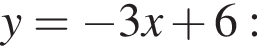  y = минус 3x плюс 6: