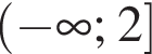  левая круг­лая скоб­ка минус бес­ко­неч­ность ; 2 пра­вая квад­рат­ная скоб­ка 