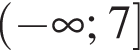  левая круг­лая скоб­ка минус бес­ко­неч­ность ; 7 пра­вая квад­рат­ная скоб­ка 