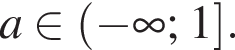 a при­над­ле­жит левая круг­лая скоб­ка минус бес­ко­неч­ность ; 1 пра­вая квад­рат­ная скоб­ка .