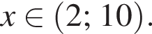 x при­над­ле­жит левая круг­лая скоб­ка 2; 10 пра­вая круг­лая скоб­ка .